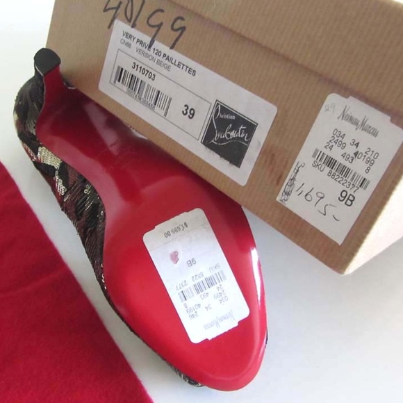 CHRISTIAN LOUBOUTIN Very Prive Paillettes 39 /9 US - Picture 7 of 8